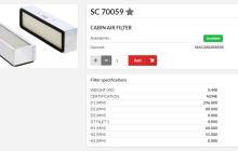 HIFI FILTER Кабинен филтър панел - SC70059 = 624012990 = BS02-355 = AP9270