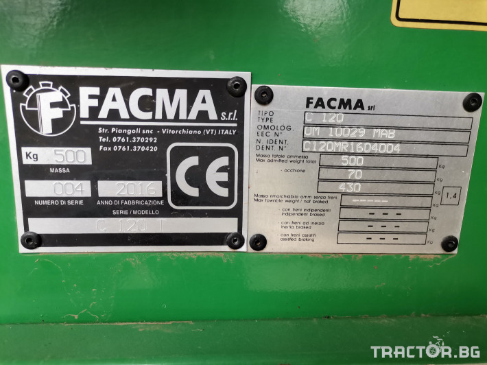 Други Facma C120T 2 - Трактор БГ