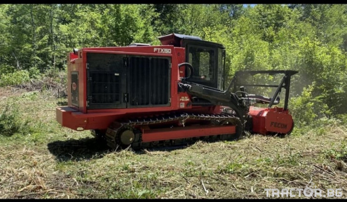 Мулчери Почистване на земи, пасища, синори, ниви, просеки, лозя, полски и горски пътища Fecon 1 - Трактор БГ