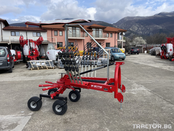 Сенообръщачки Ротационен сеносъбирач ACMA (Италия) 3,1 метра с 4 колела 6 - Трактор БГ